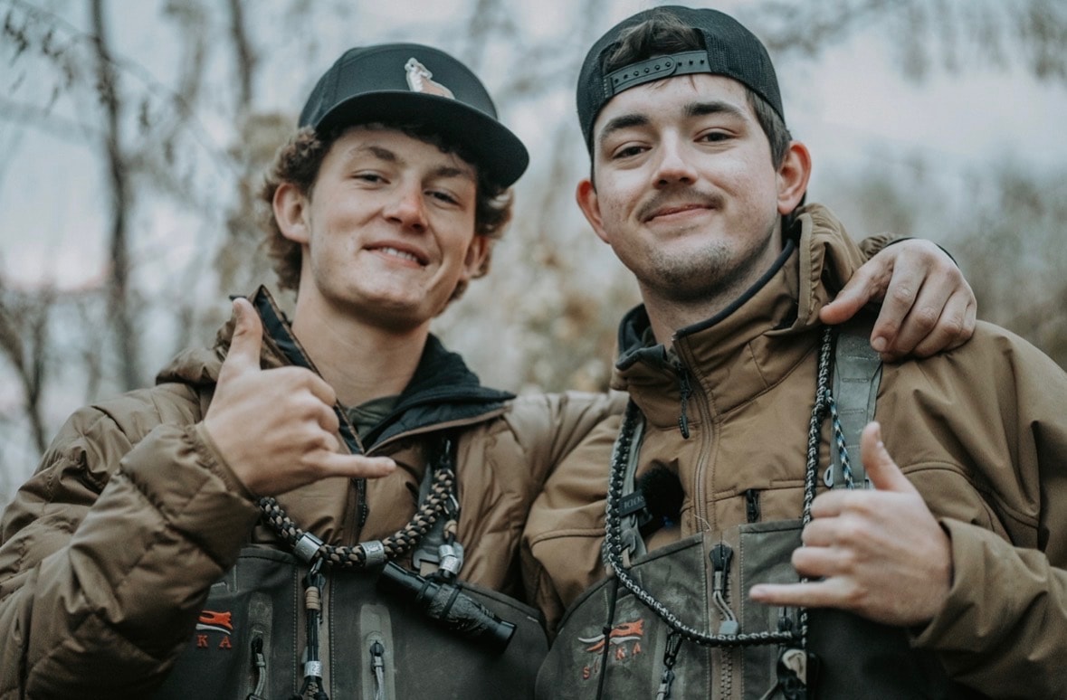 Hunters in Idaho mountain landscape